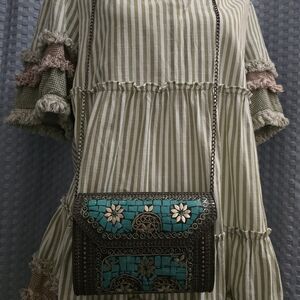 Turquoise Mosaic Crossbody Bag